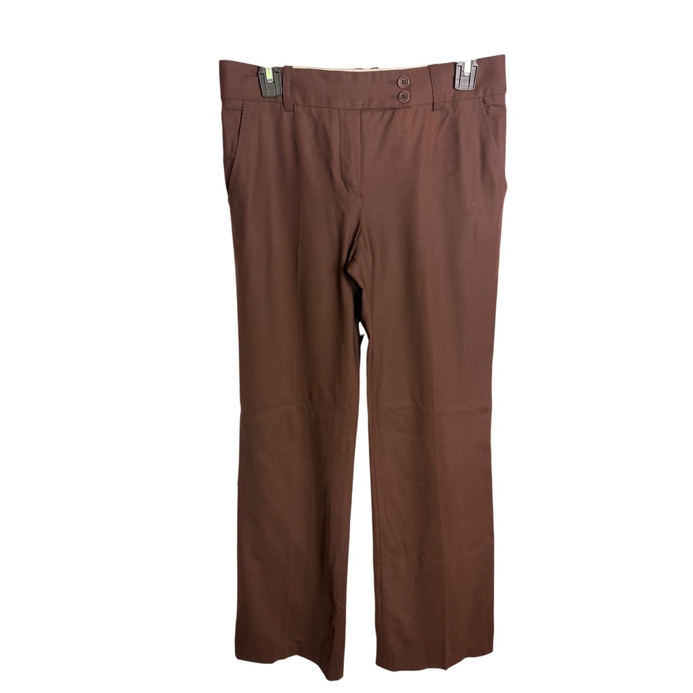 BCBGMAXAZRIA Dress Pants‎ 2 Brown Wool Blend Straight Leg B432 POL